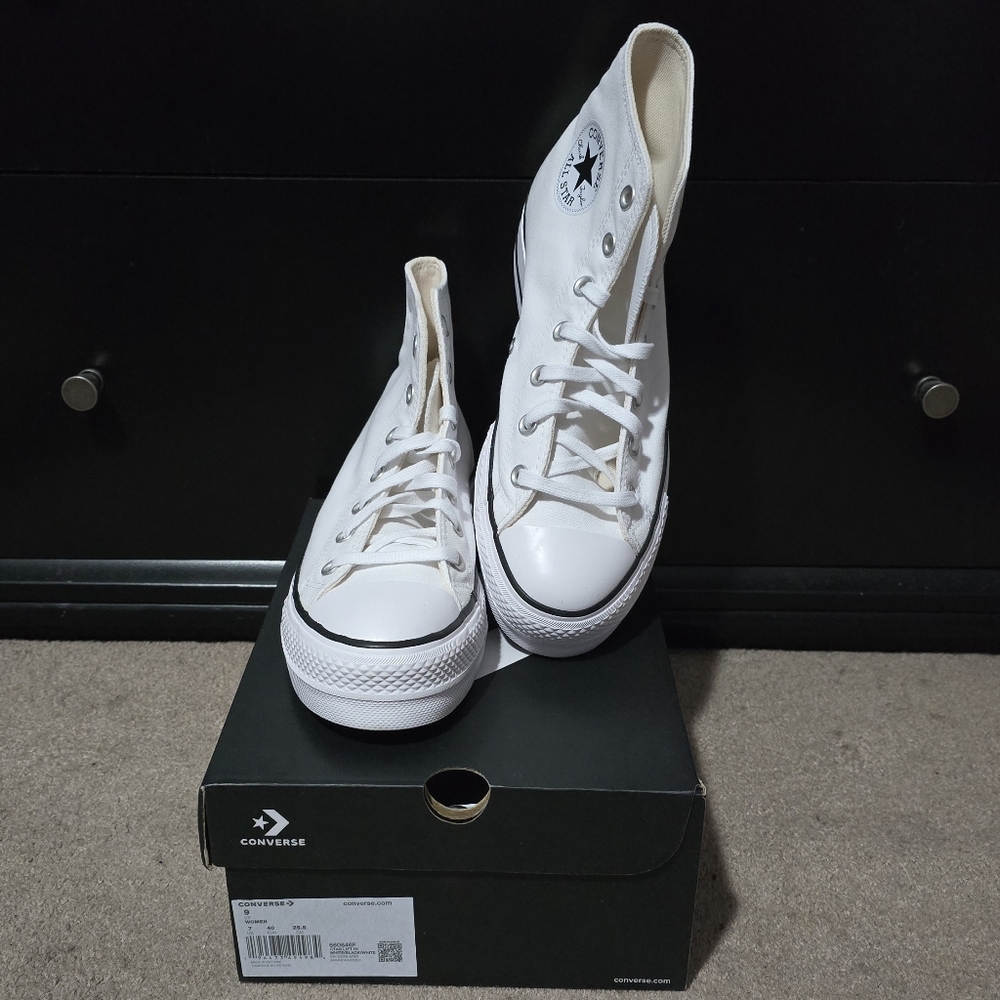 Converse White High-Top Sneakers